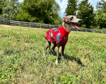 Italian Greyhound Sleeveless Style Handmade Cotton Pajamas/starry night pattern