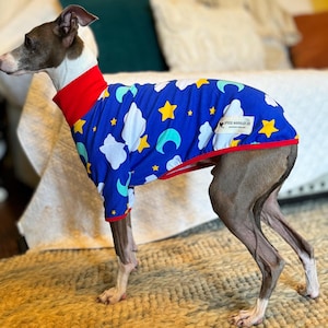 Italian Greyhound Sleeveless Style Handmade Cotton Pajamas/starry night pattern