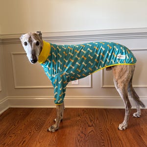 Sleeveless/2-sleeved Style Handmade Stretchy Spandex blend Greyhound Pajamas/bone pattern