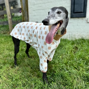 2-Sleeve Style Handmade Cotton Blend Greyhound Pajamas/Bear pattern