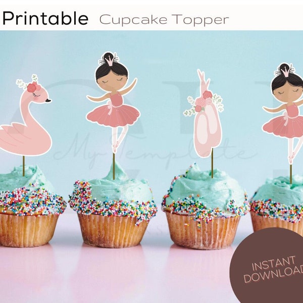 Ballerina Cupcake Topper - Etsy