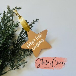 Personalized Christmas Ornament, Name Christmas Ornament, Luxury Mirror Christmas Ornament,