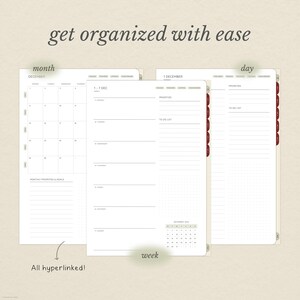 December 2025 Digital Planner for Goodnotes: Hyperlinked, Christmas Themed Stickers Included (PDF & PNG Download) image 4