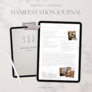 Digital Manifestation Journal, Manifestation Journal for iPad, Law of Attraction Planner, Undated Goodnotes Journal, Vision Board Template