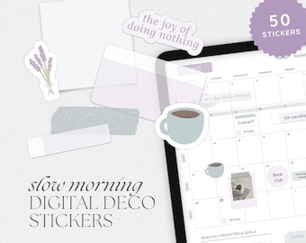 Soft Digital Stickers for Digital Planners, Aesthetic Stickers for Digital Planners, Goodnotes Elements, Stickers for Digital Journaling