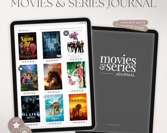 Digitale films en series Journal, Planner voor digitale film-tv-shows, Review-sjabloon voor film-tv-shows, Digitale filmtracker, Tracker voor digitale tv-shows