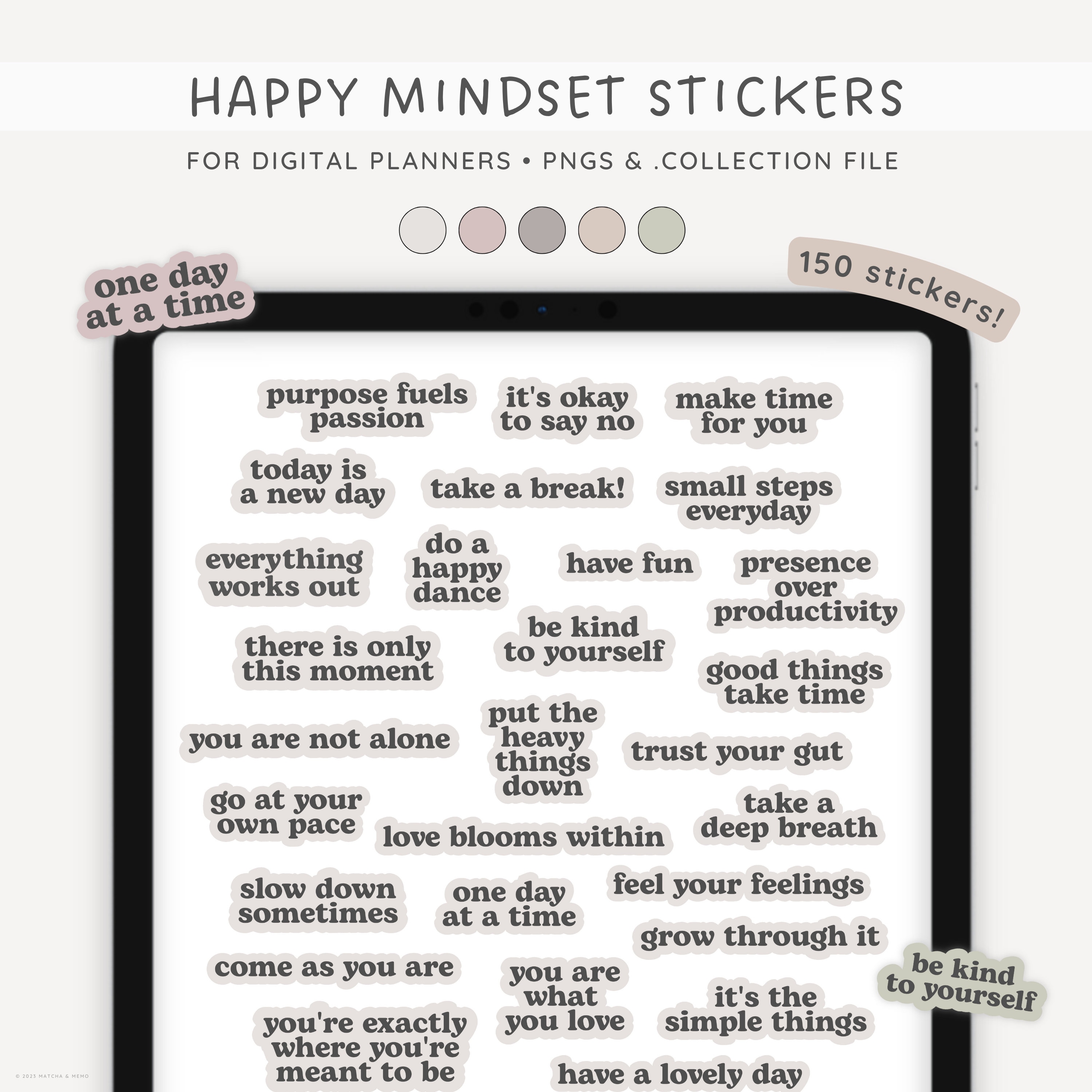 Dream Big Stickers, Positive Vibes Labels, Happy Post Stickers