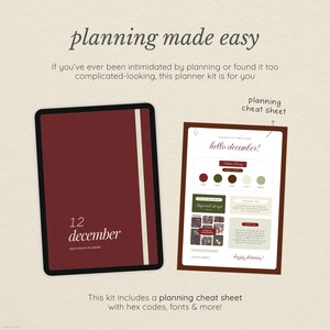 December 2025 Digital Planner for Goodnotes: Hyperlinked, Christmas Themed Stickers Included (PDF & PNG Download) image 7