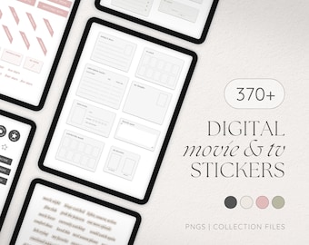 Pegatinas digitales de películas y series, pegatinas de Goodnotes, pegatinas para agendas digitales, pegatinas digitales de películas y series, pegatinas de programas de televisión
