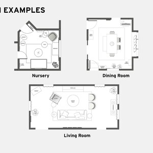 Custom Room Layout Options Interior Design E-design Virtual Interior ...