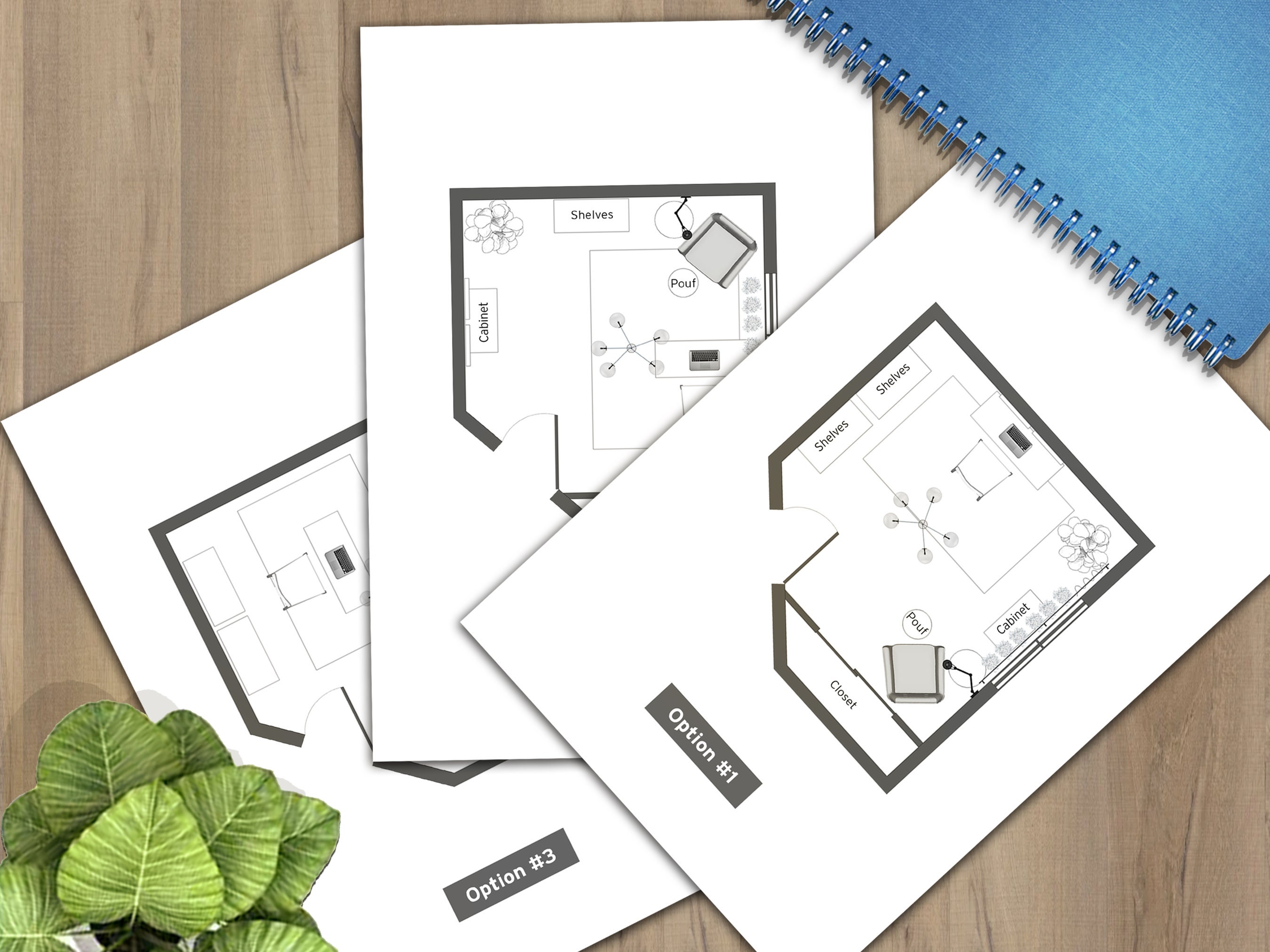 Custom Room Layout Options Interior Design E-design Virtual Interior ...