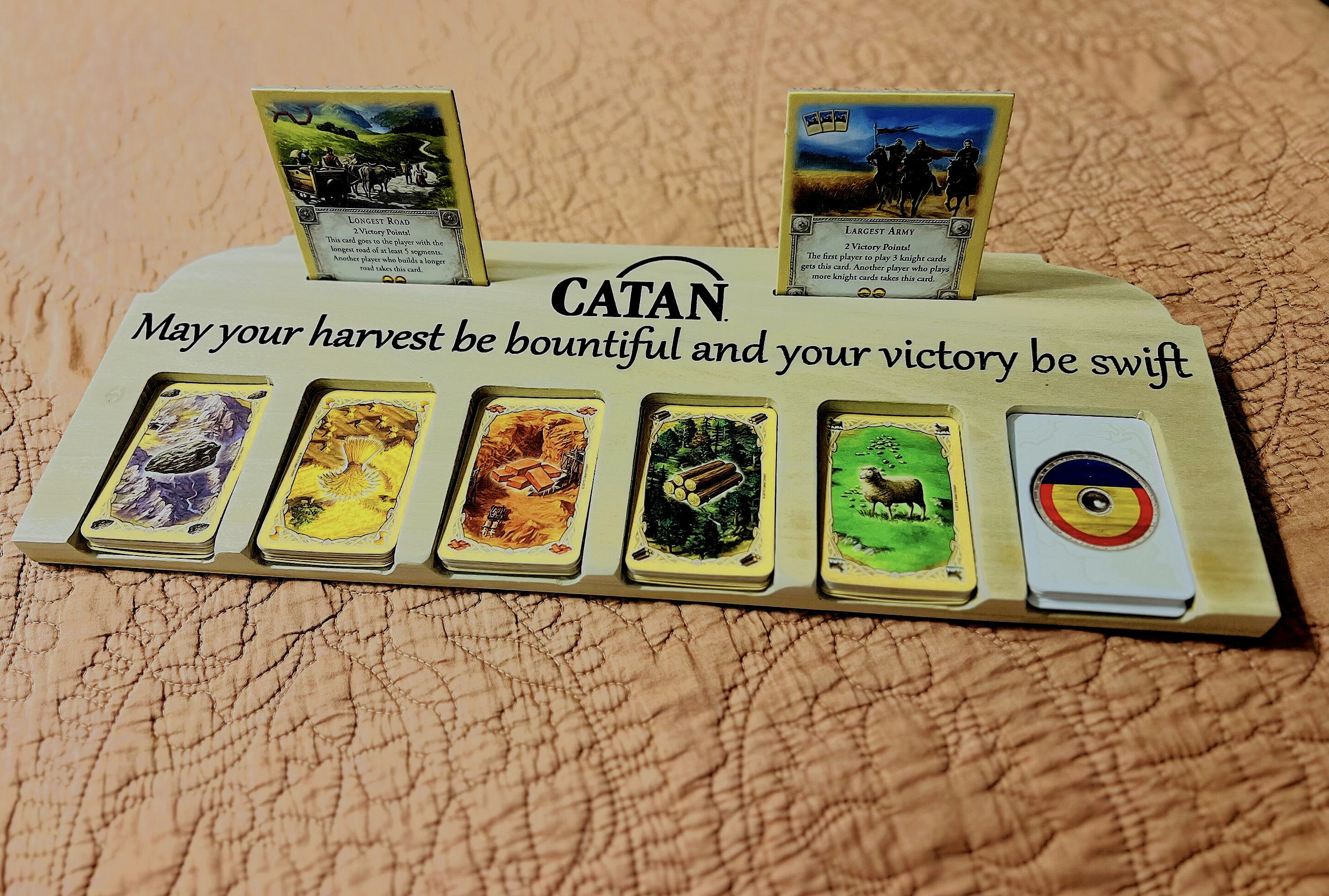 Catan Card Tray – Handcrafted Wooden Organizer for Catan Cards