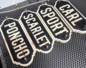 Name plates for stall doors