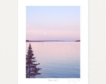 Pink Moon, Landscape Photography Print by James Manning, Limited Edition, 11x17, 17x22in