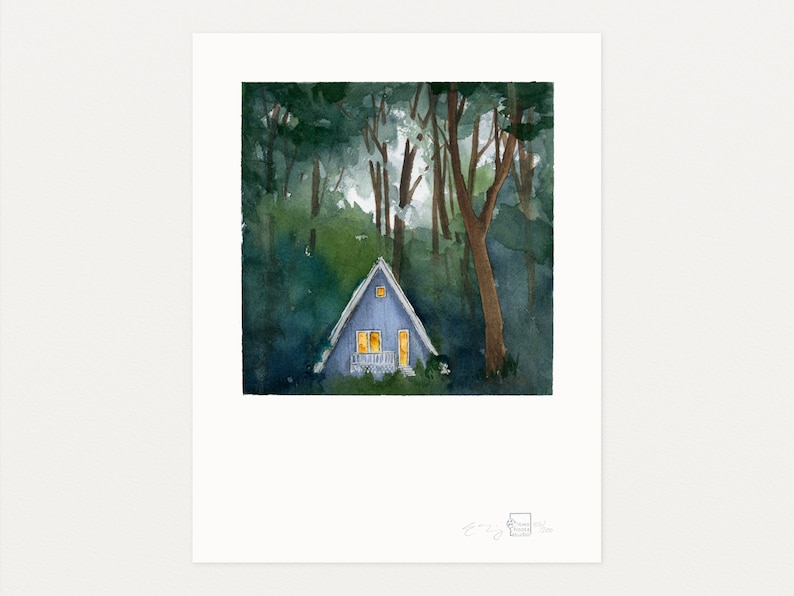 Sheri's Place, Watercolor Art Print by Elizabeth Manning, 8.5x11in image 1