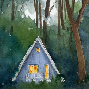 Sheri's Place, Watercolor Art Print by Elizabeth Manning, 8.5x11in image 2