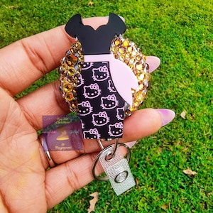 Bling Kitty Custom Badge Reel| ID Reel| Nurse Gifts