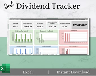 Best Dividend Tracker - 30 Positions - Color Coded - Google Sheets - Etsy