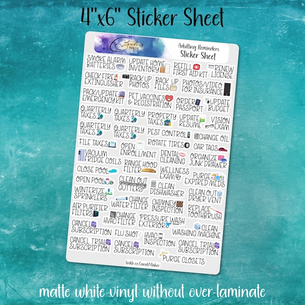 Reminder List Stickers - Etsy