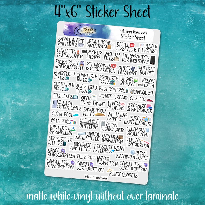 Reminder List Stickers - Etsy