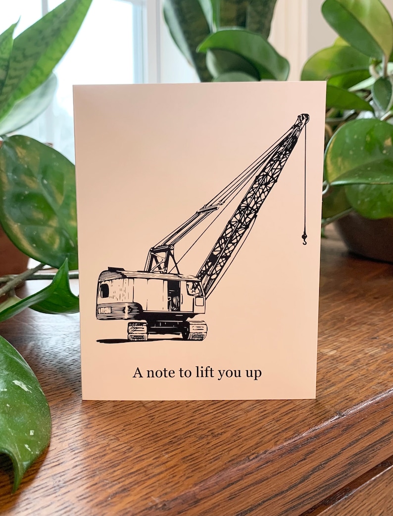 Uplifting Note Card Crane Note Card Etsy