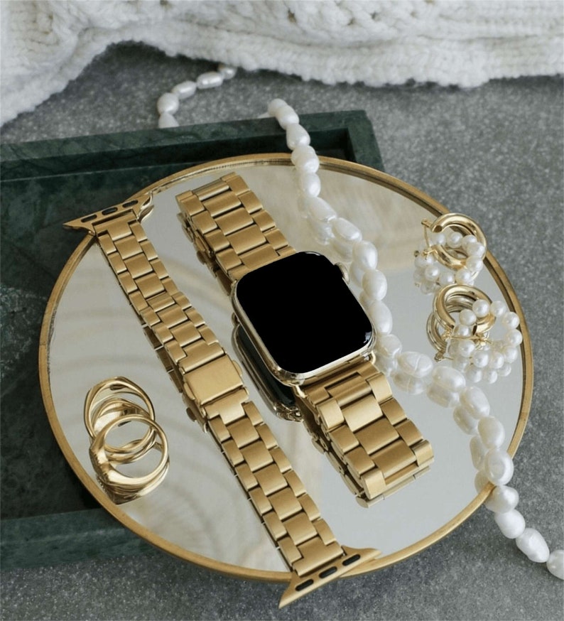 Rose Gold Apple Watch Band Series 8/7/6/5/4/3/SE for Iwatch Etsy UK