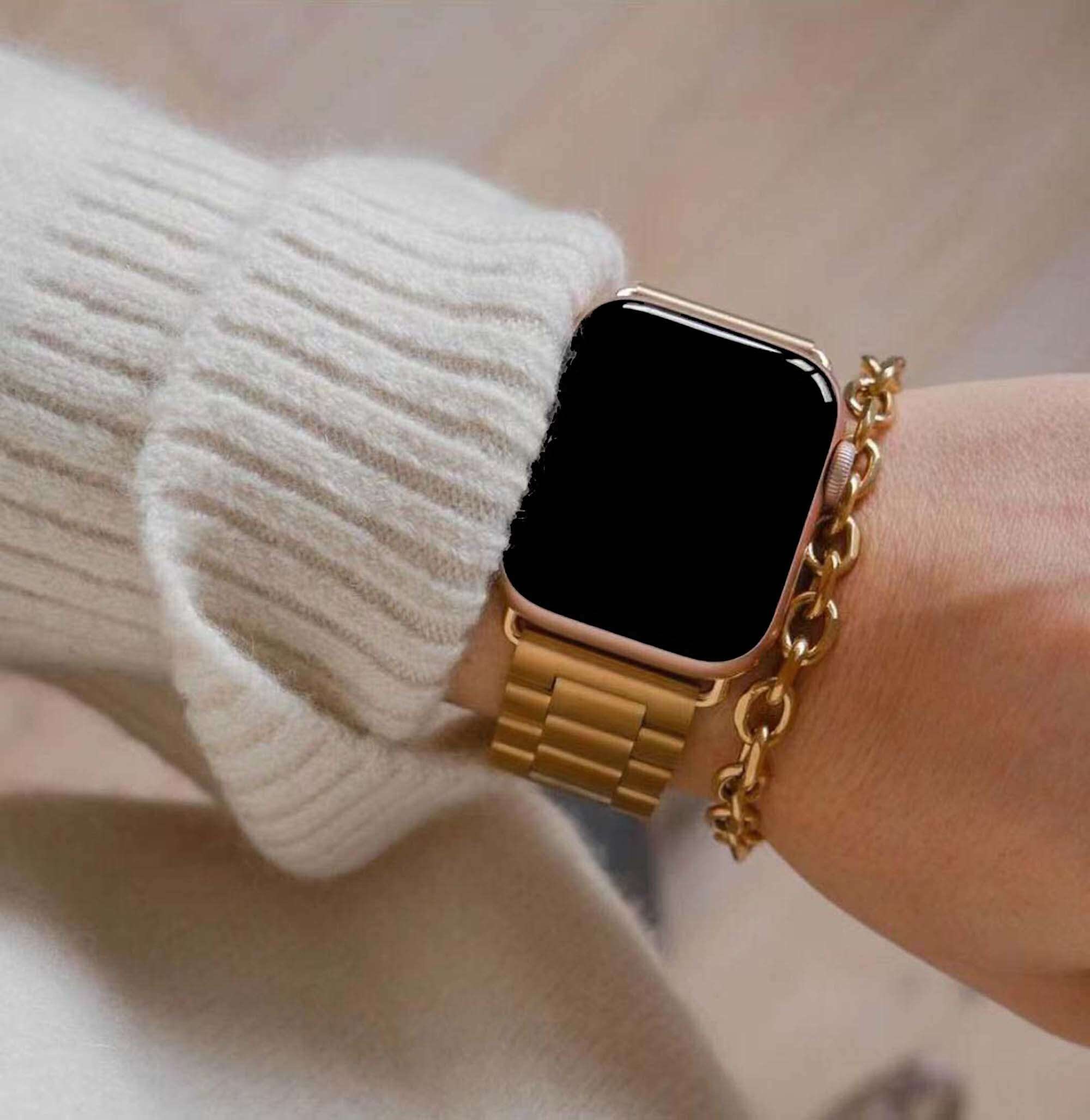 Rose Gold Apple Watch Band Series 8/7/6/5/4/3/SE for Iwatch Etsy UK