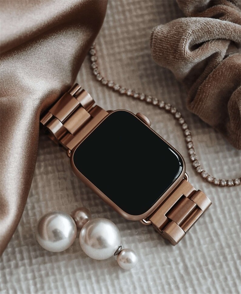 Rose Gold Apple Watch Band Series 8/7/6/5/4/3/SE for Iwatch Etsy UK