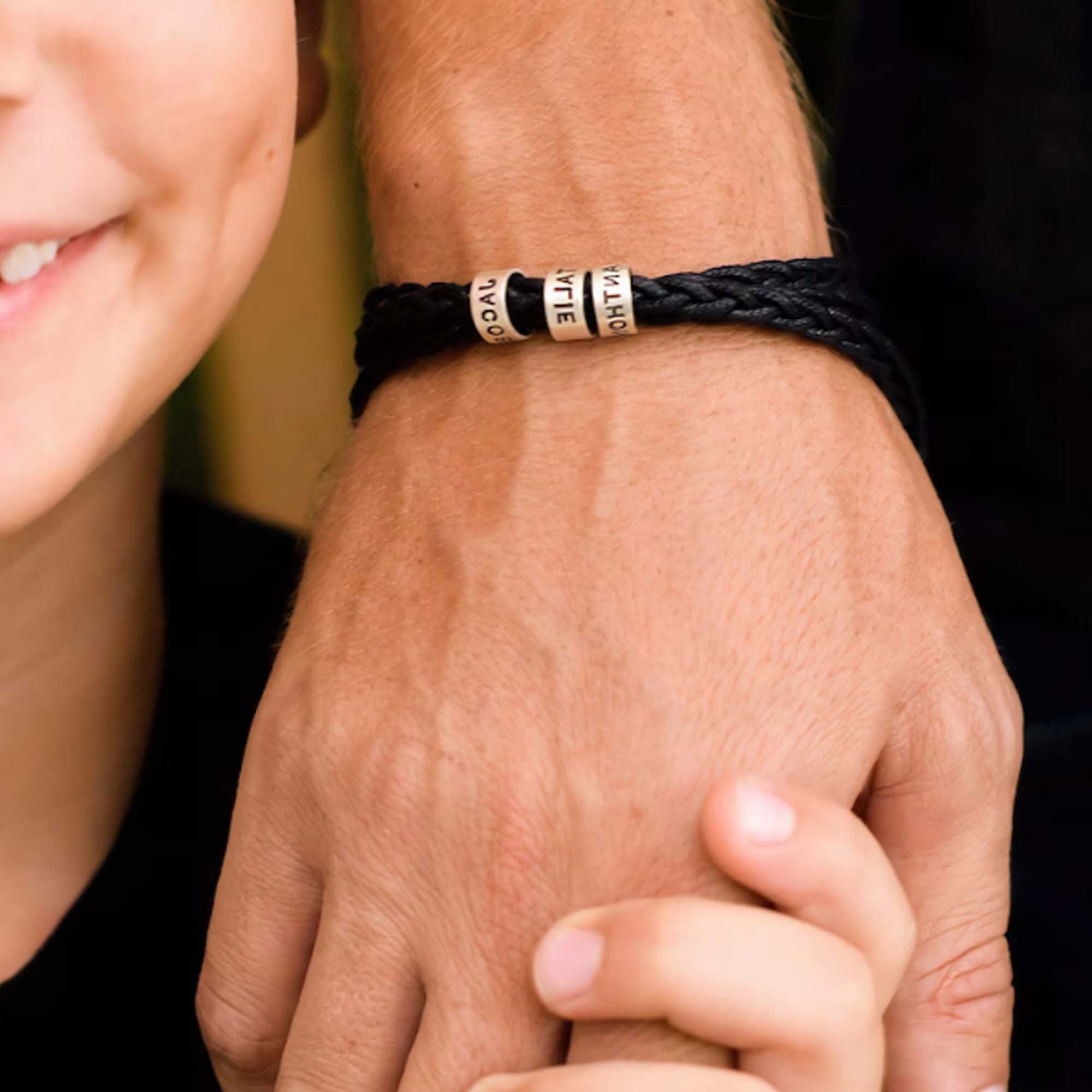 Personalized Leather Braceletcustom Men Braceletpersonalized Etsy UK