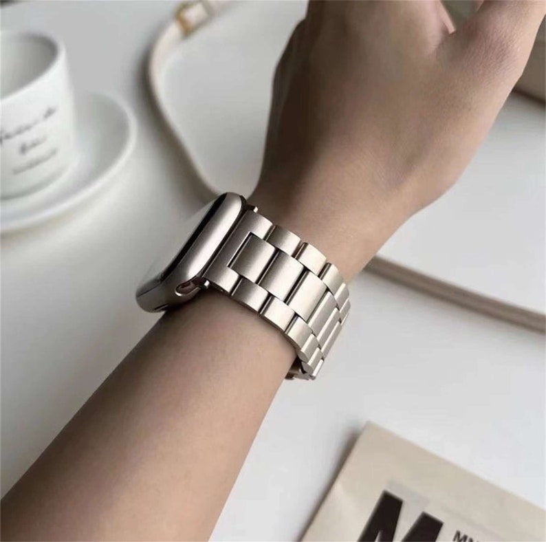 Rose Gold Apple Watch Band Series 8/7/6/5/4/3/SE for Iwatch Etsy UK