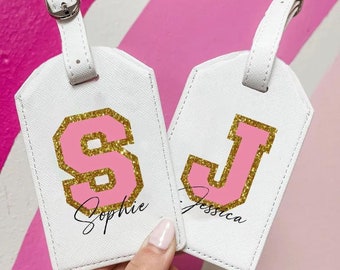 Personalized Luggage TAGS, PU Leather Custom TAG for Luggage, Monogram Luggage Travel Tag,  Perfect Gift for Wedding, Wife, Her,Best friends