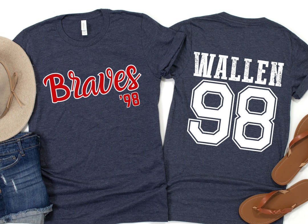 Morgan Wallen 98 Braves Wallen One Thing at A Time Atlanta Braves Shirt ...