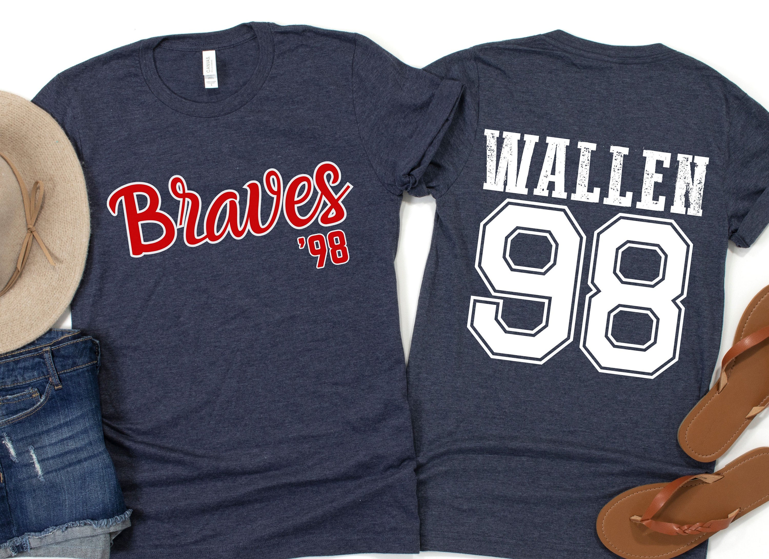 Lulu Grace Designs Atlanta Braves Inspired Baseball Jersey: Baseball Fan Gear & Apparel for Women Youth XS / Youth/Toddler Tee