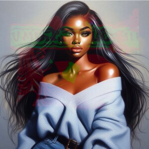 Schönes schwarzes Mädchen Magie Design png für Sublimations Clip Art Planer