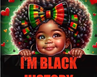 Black history girl design png