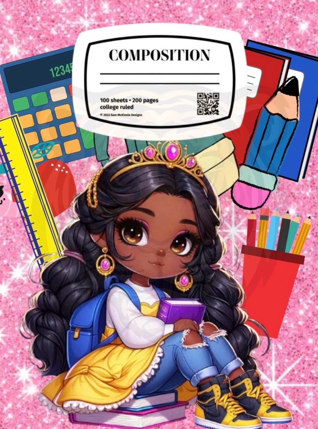 Composition Notebook Template Bundle for Canva Only Link for Immediate ...