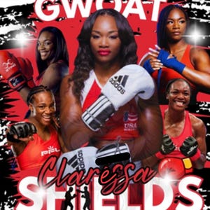 Claressa Shields the greatest woman of all time boxing champ, Claressa boxer design for sublimation, dtf transfer, shirt design mug, bag