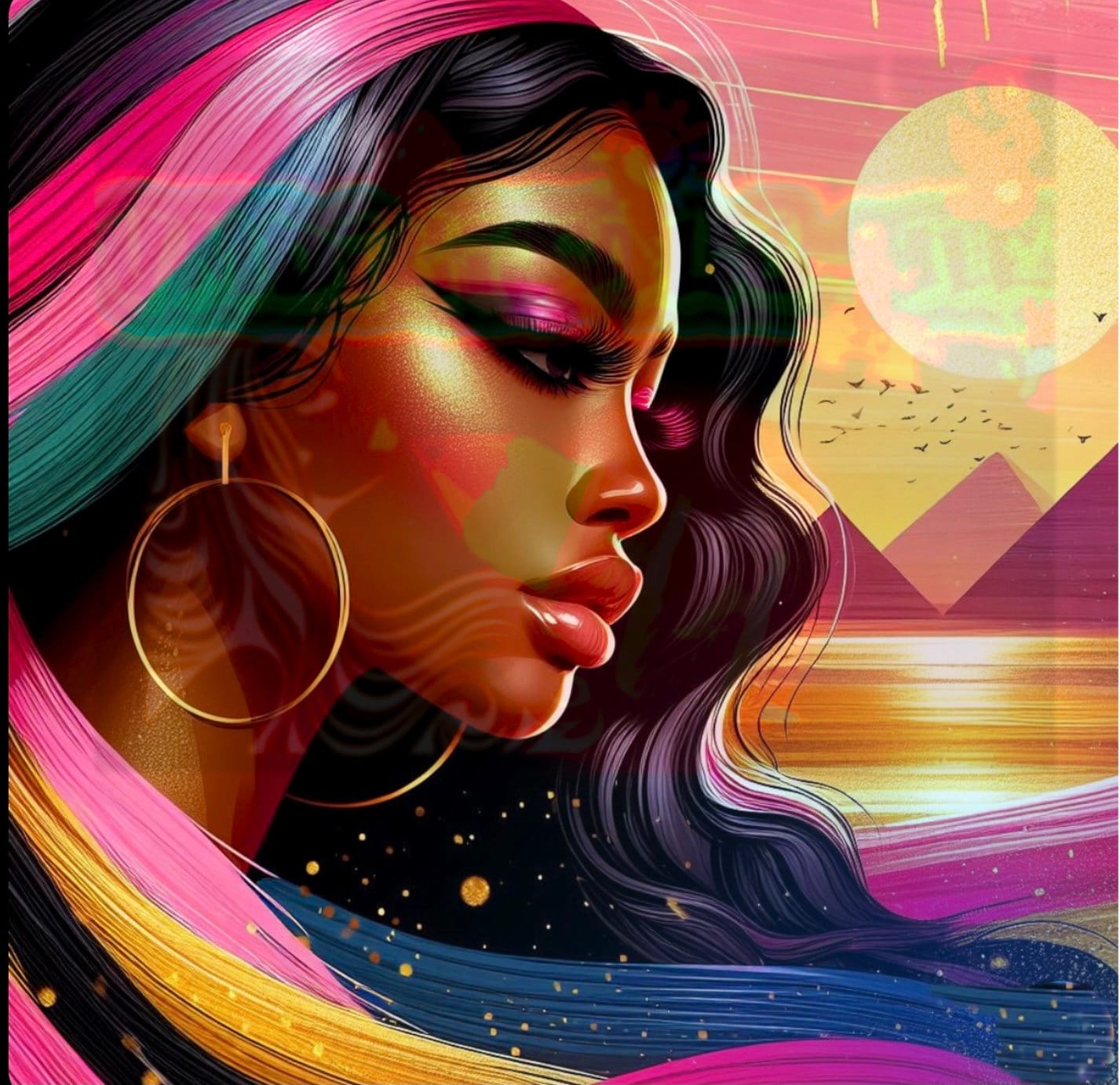 Black Girl Magic Abstract Colored Design Png - Etsy