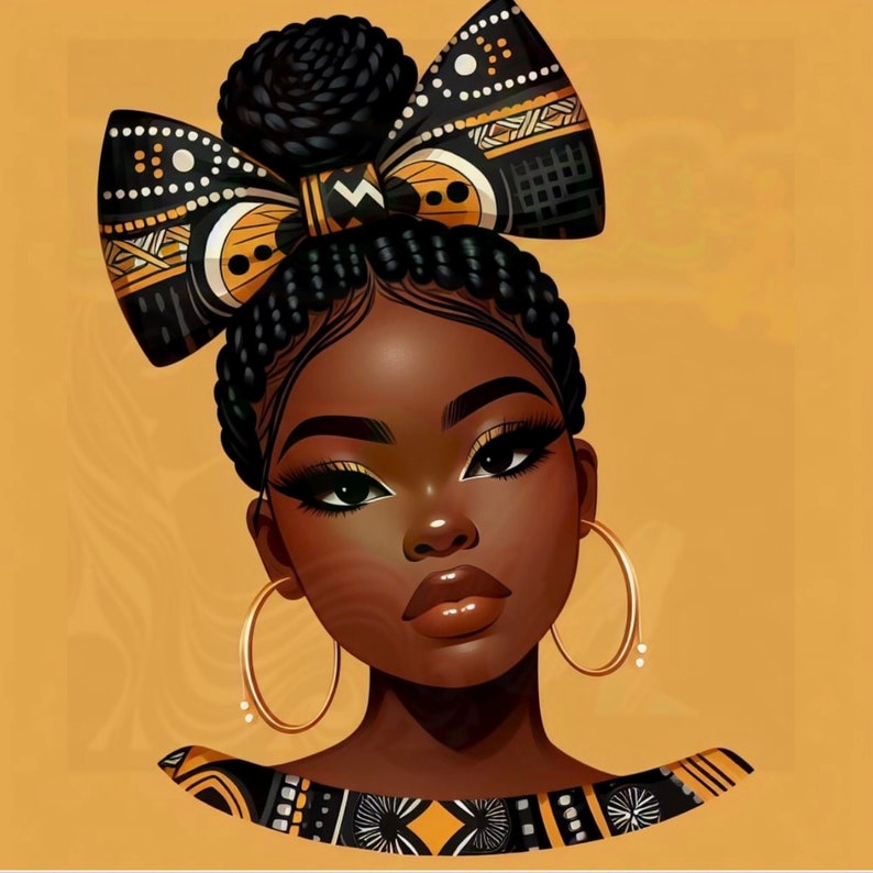 Beautiful Black Princess Png Design Etsy