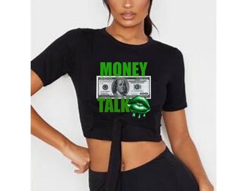 El dinero habla con diseño de labios de goteo png para sublimación, transferencia dtf, diseño de camisa, tazas, vaso,