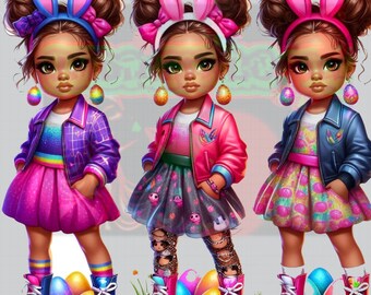 Happy Easter girl png design for sublimation