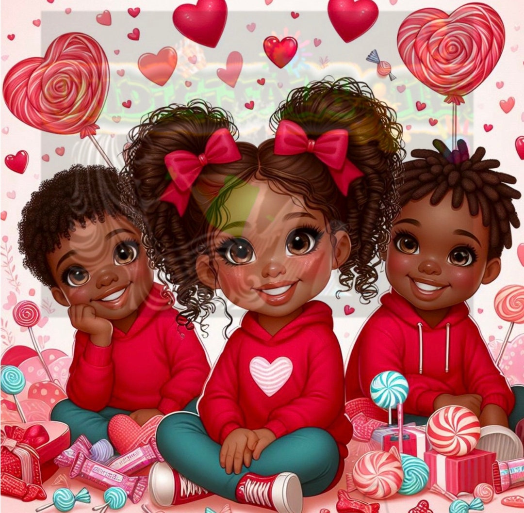 Valentines Digital Design Png for Kids Valentine’s Day Cards, Coloring ...