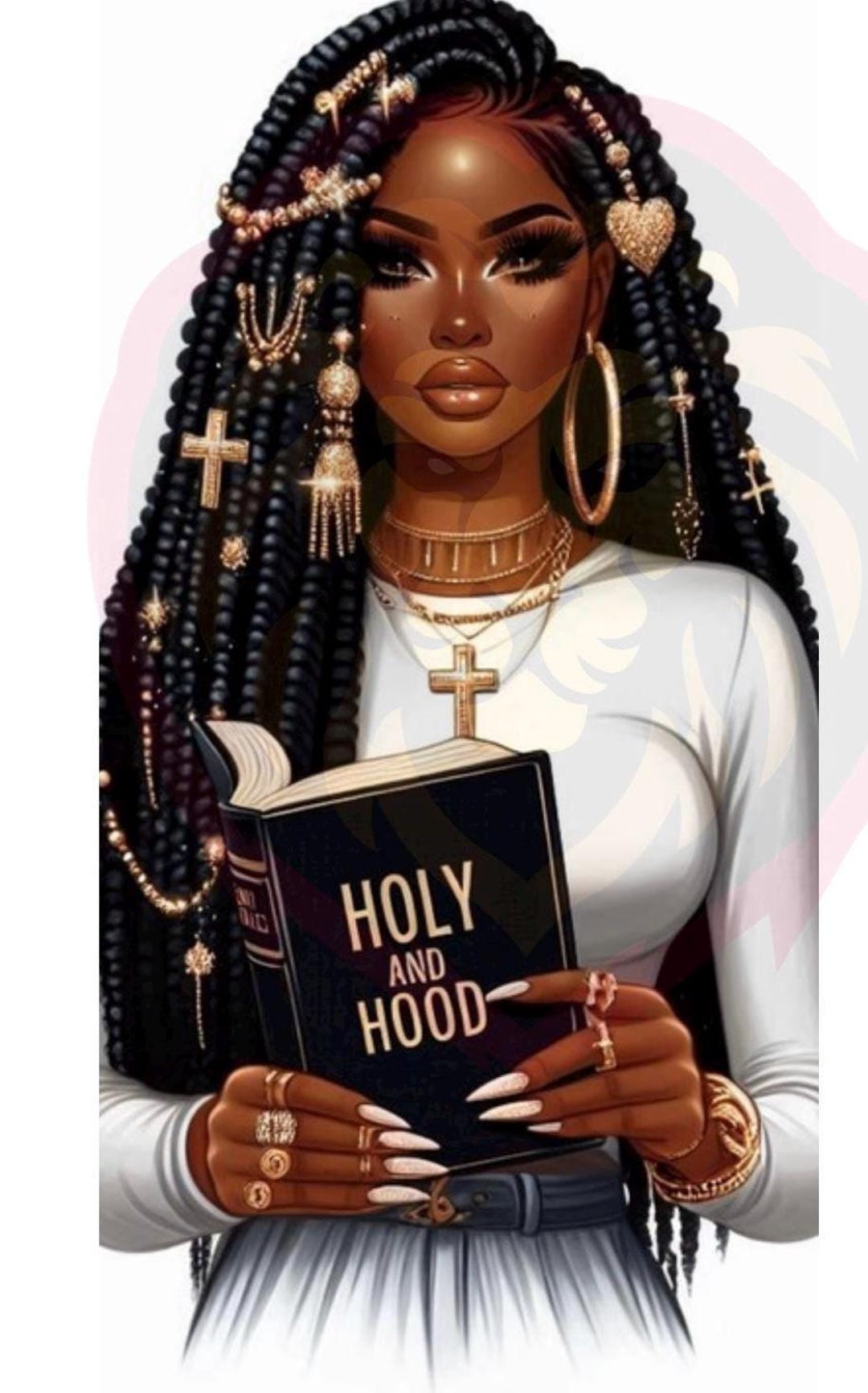Beautiful Black Queen Prayer Lady Christian Png Black Girl Magic Design ...