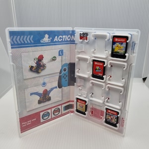 Nintendo Switch 10 in 1 ゲームカードケース インレイ/インサート スチールブック: ゲームコレクション用のカートリッジホルダーとオーガナイザー | 3Dプリント