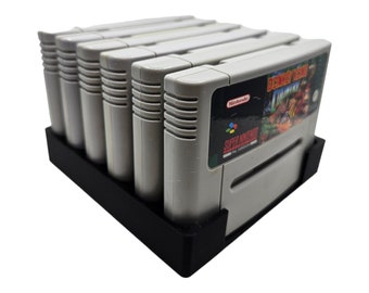 Super Nintendo Entertainment SNES System Game Cartridge Display Holder | Stand | Case | 3D Printed