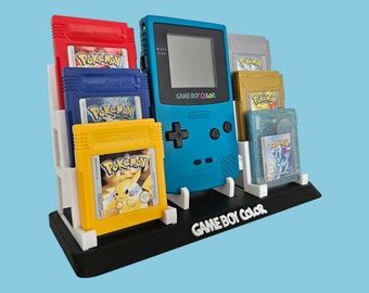 Gameboy Color Console & 6 Game Display Stand | 3D Printed | Nintendo