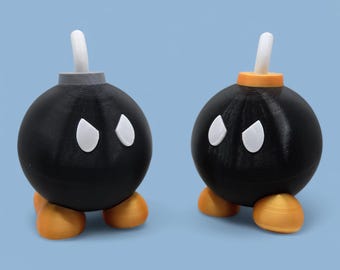 Bob-omb Storage Container 3D Print | Nintendo Mario Collectible | Geek Gift & Desk Organizer