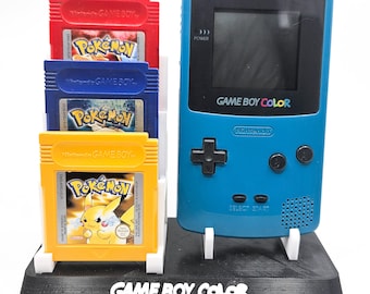 Consola Gameboy Color y soporte de exhibición de juegos / Impreso en 3D