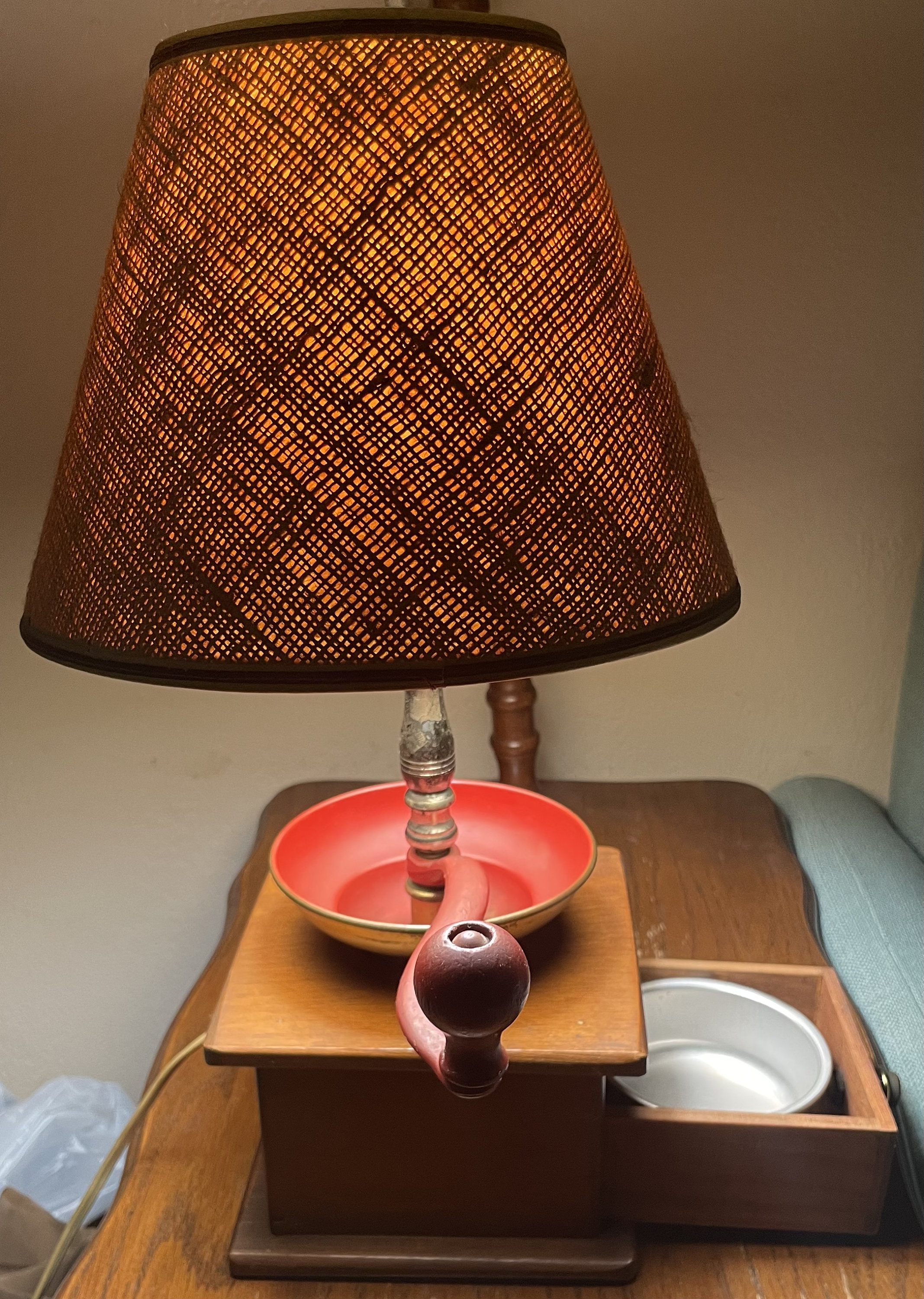 19th Century Vintage Coffee Grinder Table Lamp Light Decor WORKS Etsy