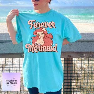 Forever Mermaid/de kleine zeemeermin/Ariel Comfort Colors grafisch T-shirt